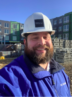 Service Manager Rob Dacenzo sporting his hard hat and a smile on site
